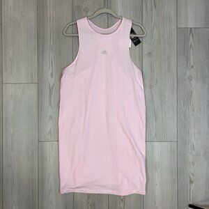 NWT Adidas Sportswear Uforu Racerback Cotton Dress - Pink HD7181 - Women’s XL